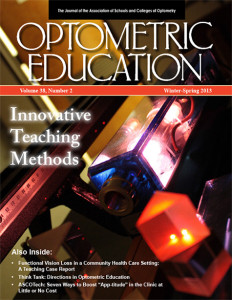Optometric Education Volume 38 Number 2 Spring2013